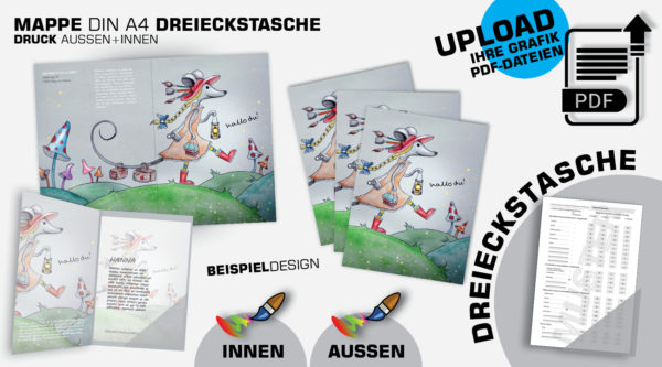 MAPPE A4 DREIECKSTASCHE   PDF UPLOAD: 4/4 farbig