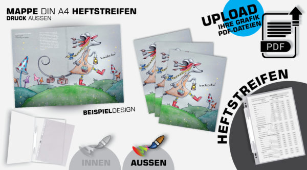 MAPPE A4 HEFTSTREIFEN    PDF UPLOAD: 4/0 farbig